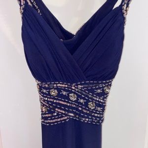 Blue evening dress